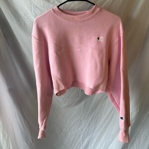 Champion Pink Women’s Cropped Sweatshirt